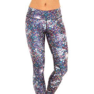 Terez Night Sparkle Tall-Band Performance Leggings, Multicolor